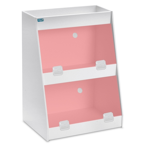 White PVC Safety Shelves 12 x 16" with Acrylic Door in 6 Colors
