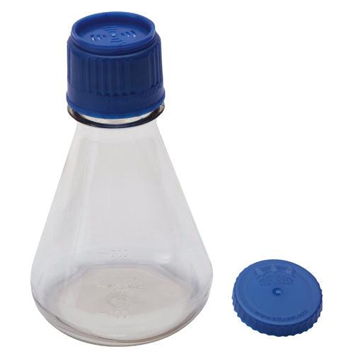 Erlenmeyer Flasks, PC with PP Screw Closure, Sterile - Baffle
