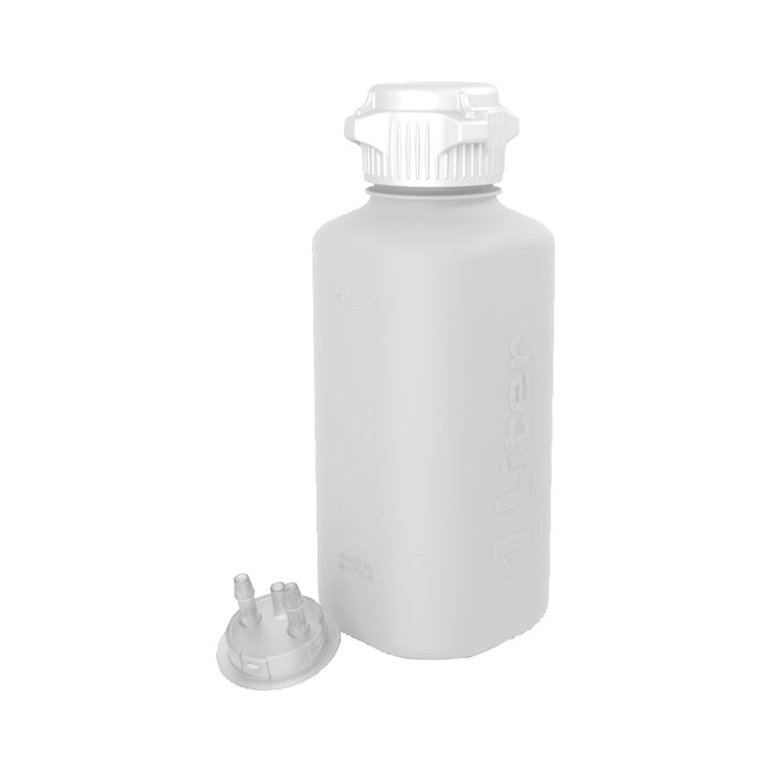 1L HDPE Heavy Duty Vacuum Bottle, with 1/4" Hose Barb Adapter