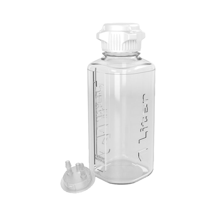 1L PETG Heavy Duty Vacuum Bottle, with 1/4" Hose Barb Adapter