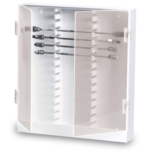 White PVC Lockable 30 Column HPLC Storage Cabinet with Acrylic Doors i ...