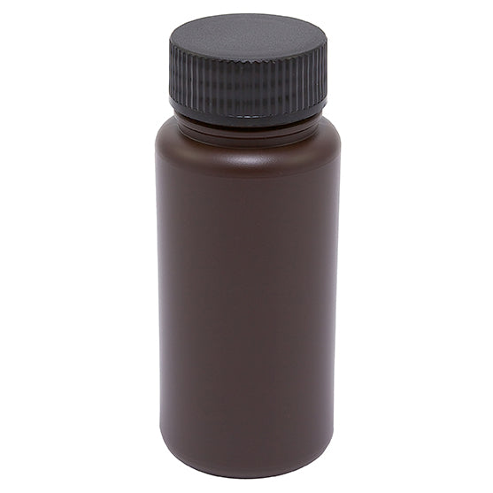 HDPE Wide Mouth Amber Bottles