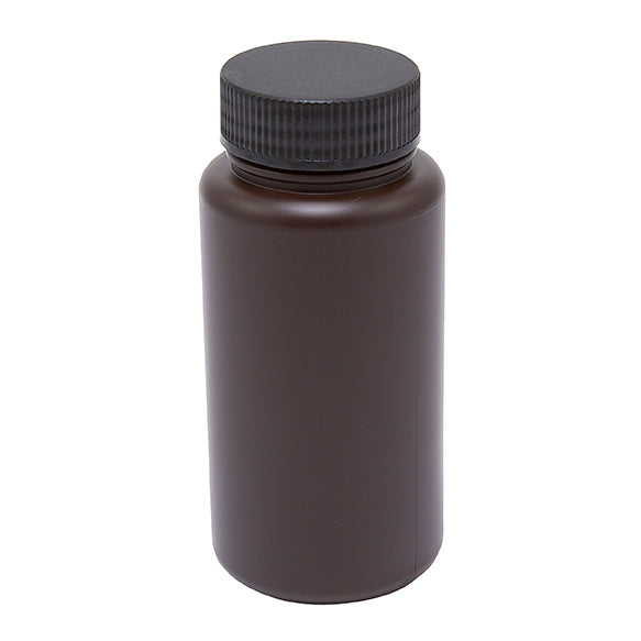 HDPE Wide Mouth Amber Bottles