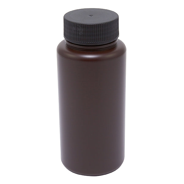 HDPE Wide Mouth Amber Bottles