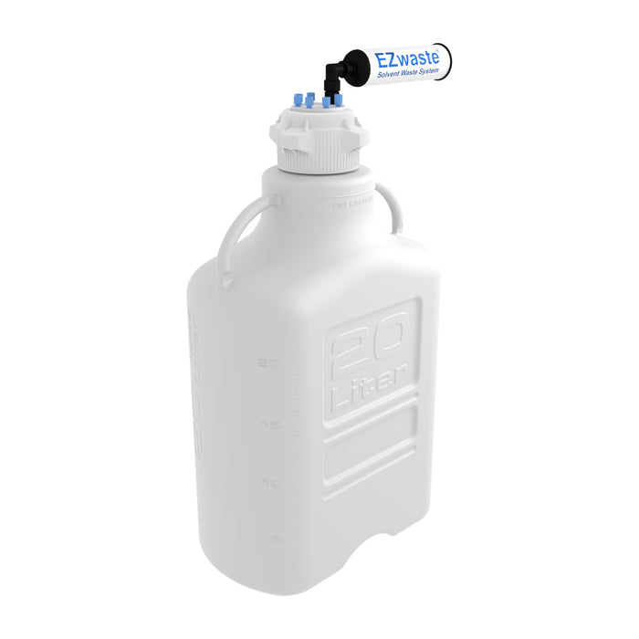 EZwaste System, 20L, HDPE, 83mm Cap, 6x 1/8'' OD Tubing & Filter