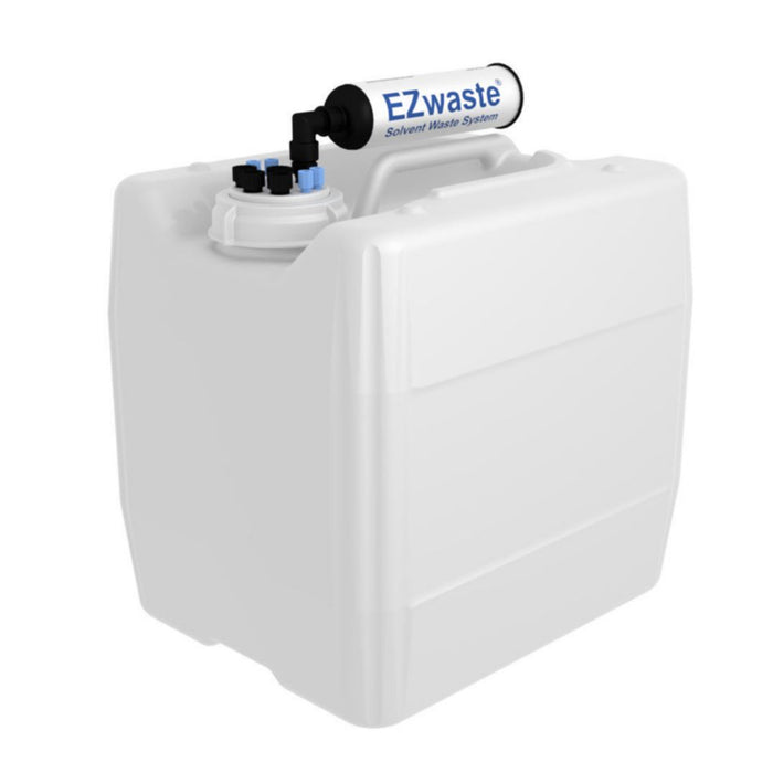 EZwaste System, UN/DOT, 13.5L, HDPE, 70mm Cap, 6x 1/16” OD Tube Fittings, 1 HB and Filter