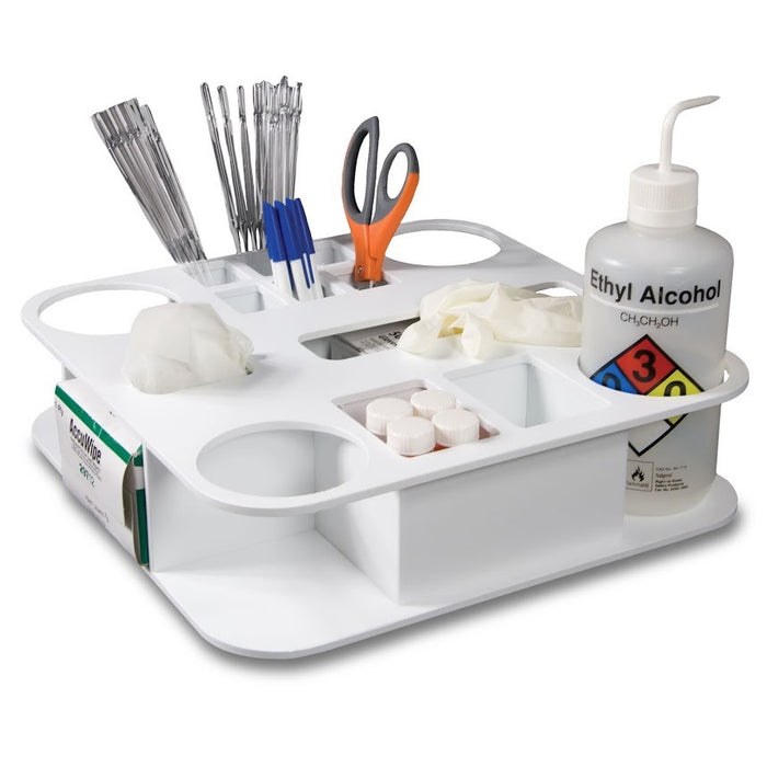 Workstation All in One Organizer Rotating Large White PVC