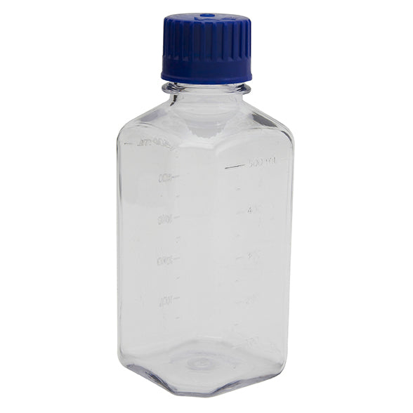 Polycarbonate Autoclavable Square Media Bottle / Serum Bottle