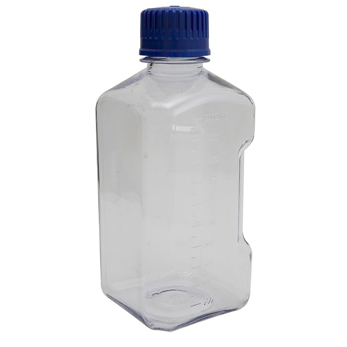 Polycarbonate Autoclavable Square Media Bottle / Serum Bottle