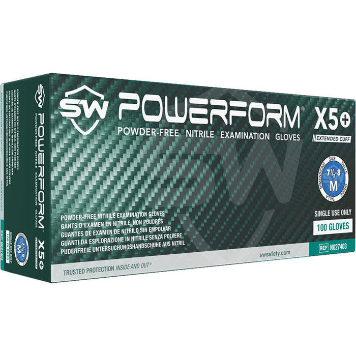 PowerForm® X5+ Nitrile Long-Cuff Powder-Free Exam Gloves
