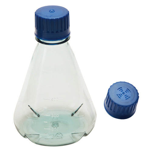 Erlenmeyer Flasks, PC with PP Screw Closure, Sterile - Baffle