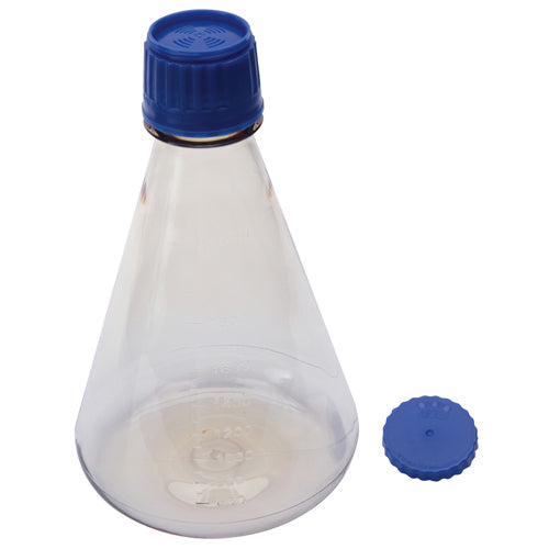 Erlenmeyer Flasks, PC with PP Screw Closure, Sterile - without Baffle