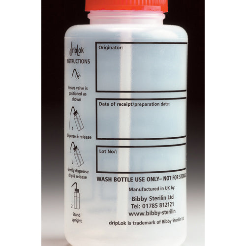 Tracker Reusable Wash Bottle With Write-On/Wipe-Off Labeling Areas