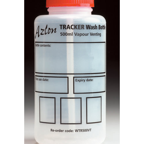 Tracker Reusable Wash Bottle With Write-On/Wipe-Off Labeling Areas